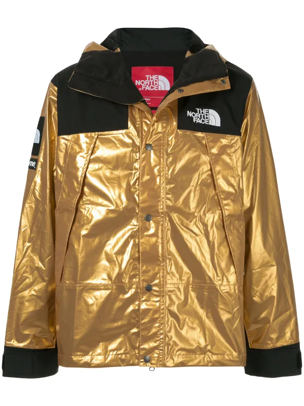 north face supreme jacket gold