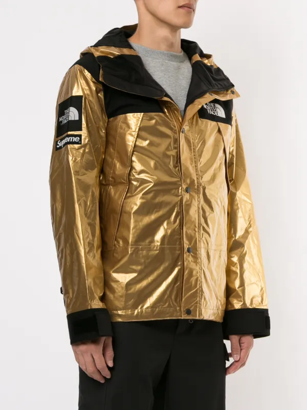 supreme the north face metallic mountain parka gold