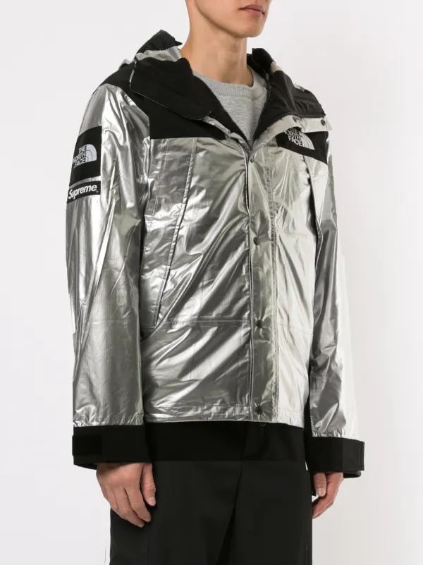 Supreme north deals face silver jacket