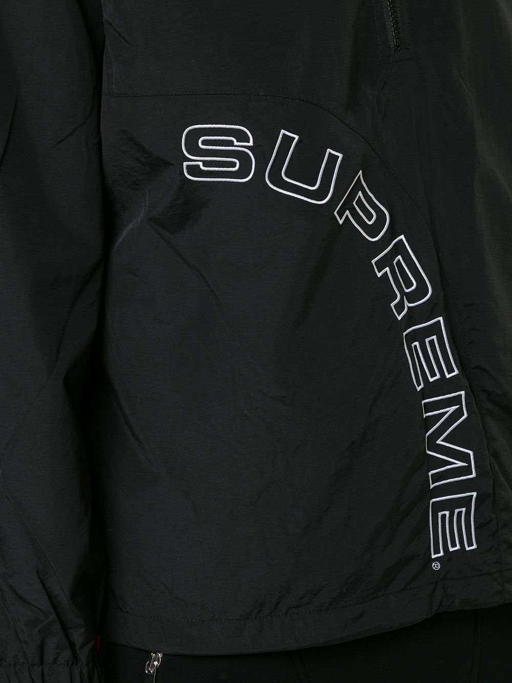 фото Supreme пуловер с воротником на молнии и логотипом
