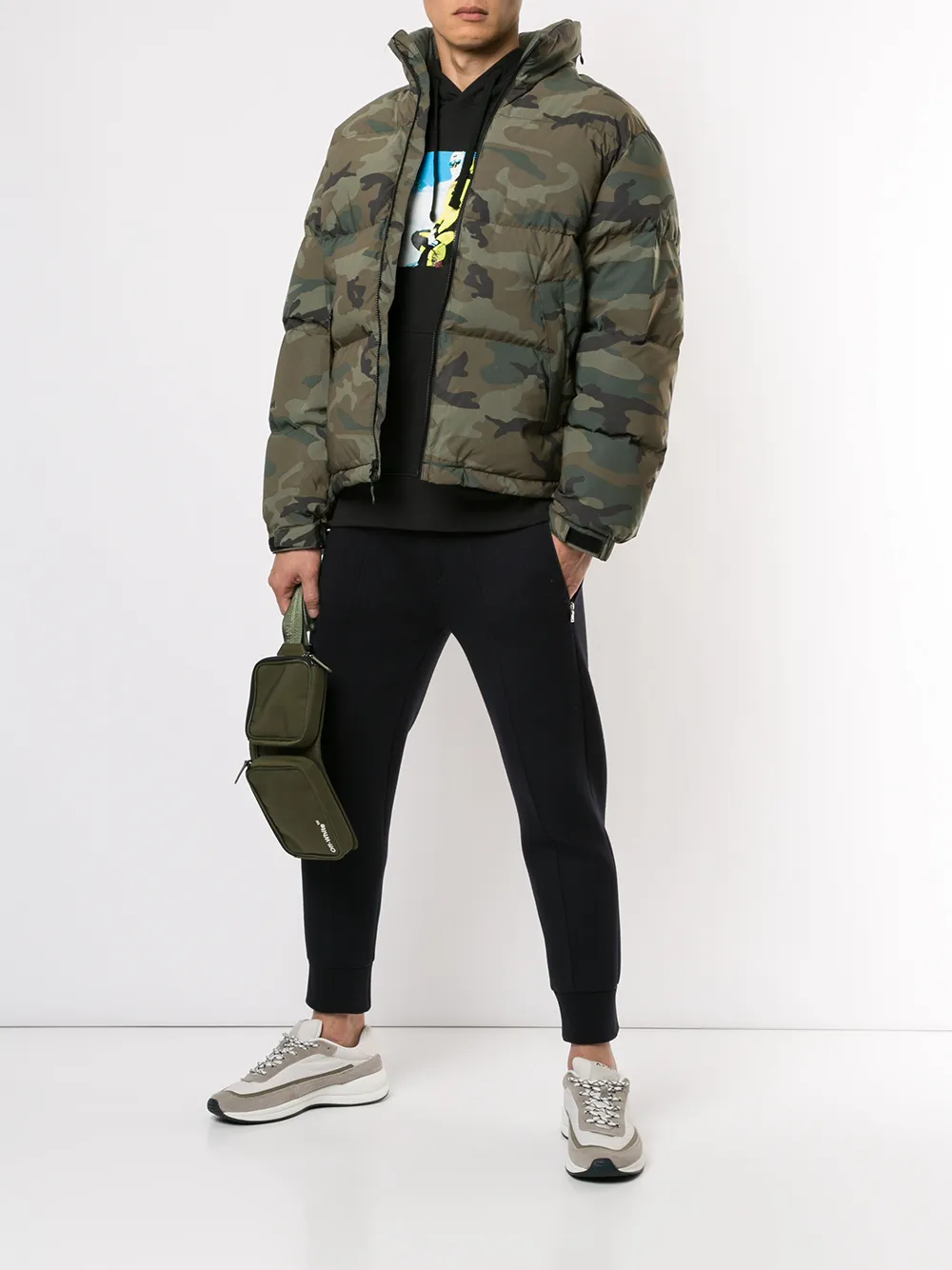 reflective camo down jacket