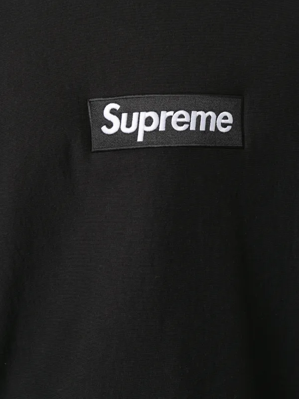 Supreme white black box hot sale logo