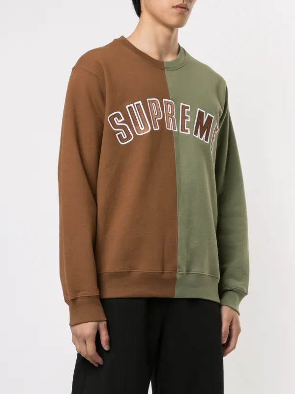 supreme split crewneck sweatshirt