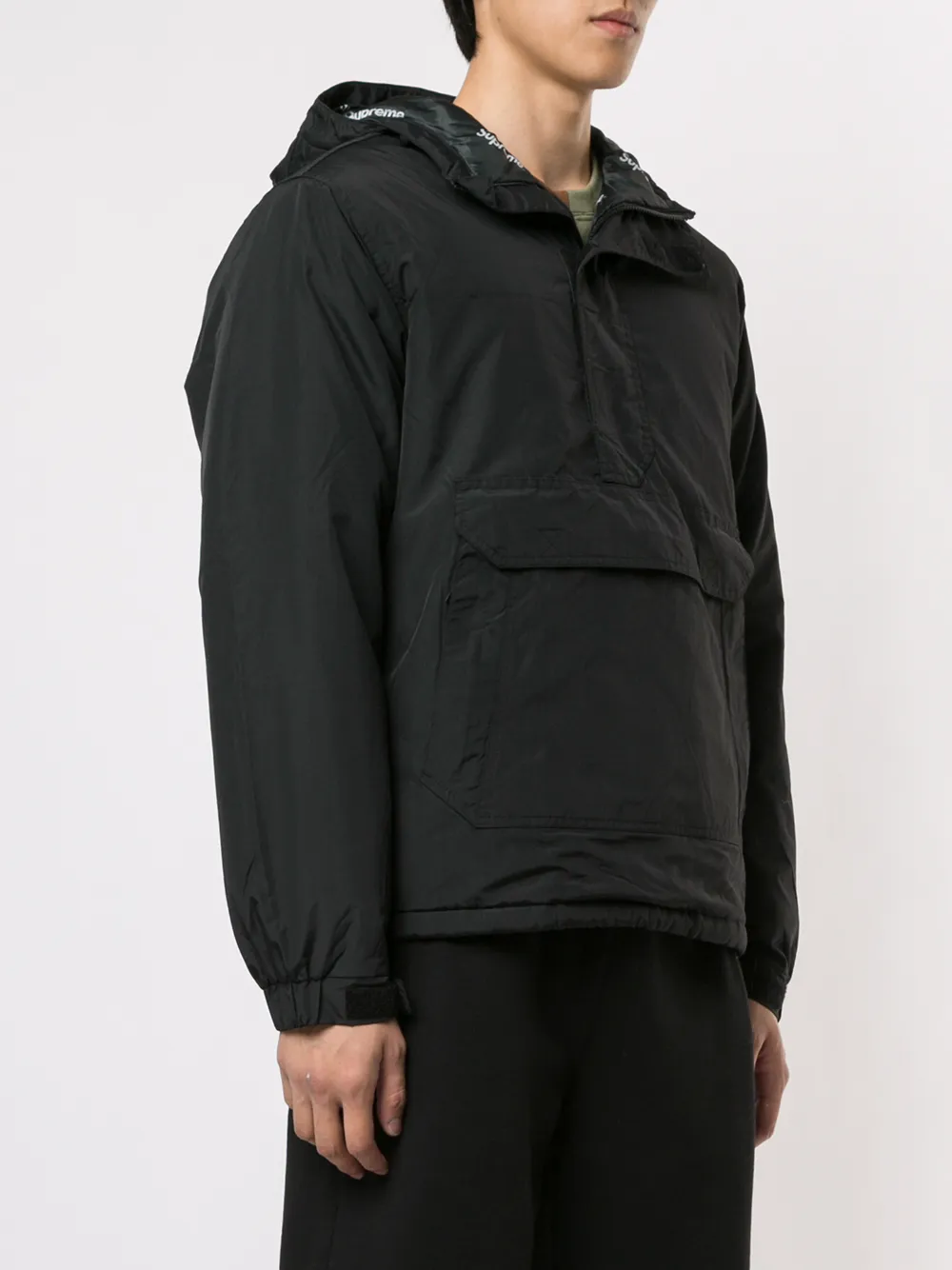 Hooded half zip windbreaker hotsell