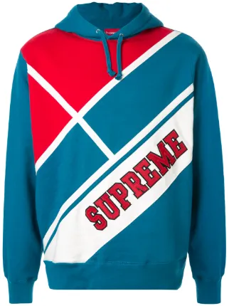 Supreme diagonal hooded sweatshirt on sale