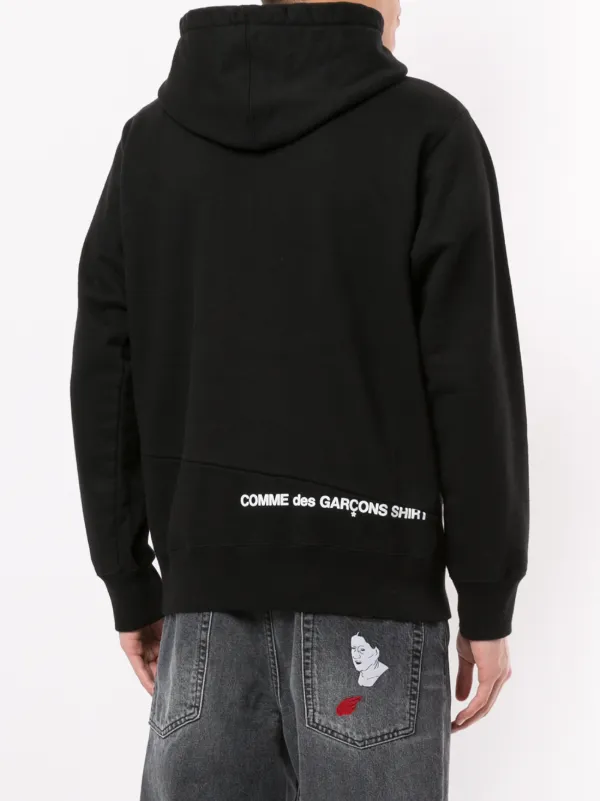 Supreme x cdg outlet split box logo hoodie