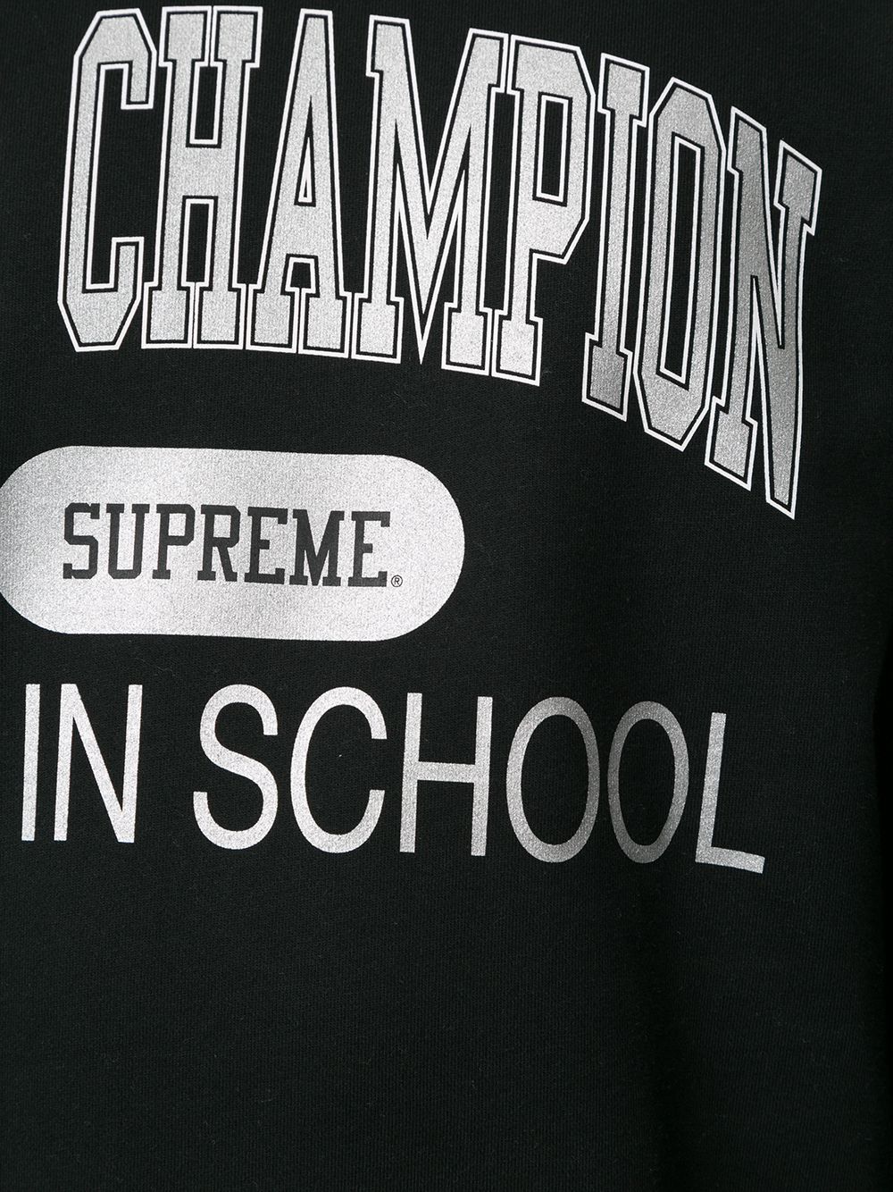 фото Supreme толстовка champion stay in school