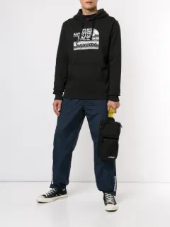 supreme north face metallic hoodie