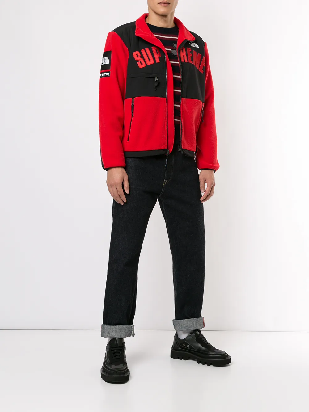 x The North Face Arc Logo Denali fleece jacket