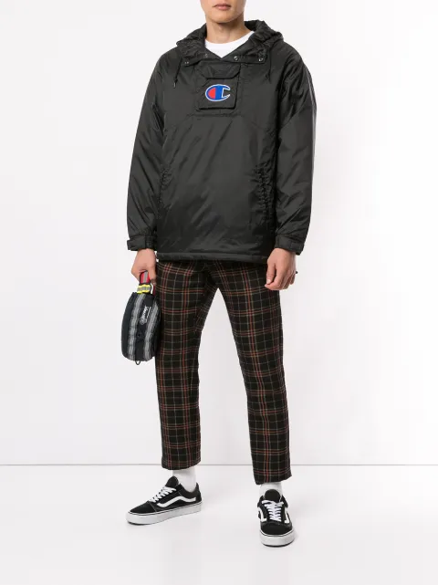supreme champion pullover parka black