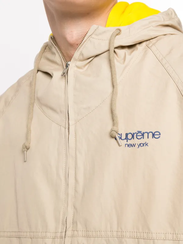 supreme hooded raglan jacket