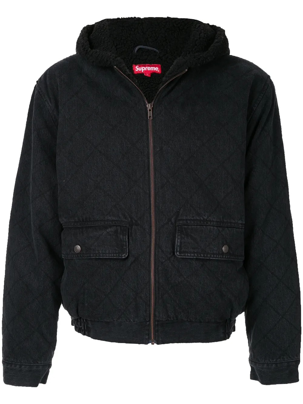 фото Supreme куртка с капюшоном и логотипом