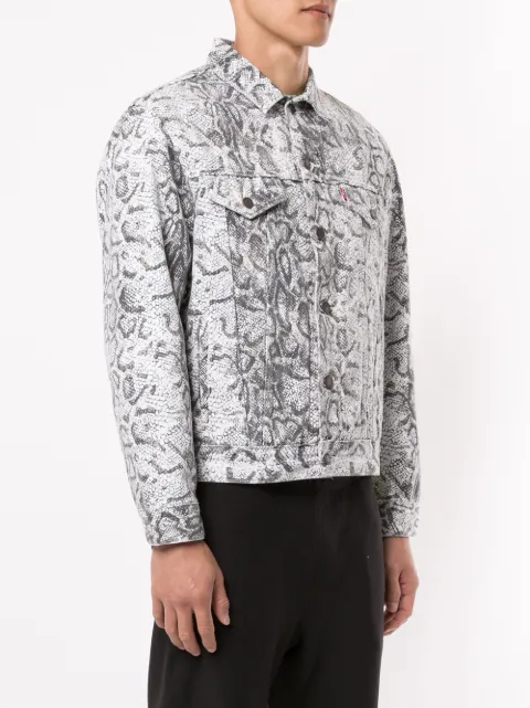 Snakeskin Trucker Jacket - Farfetch