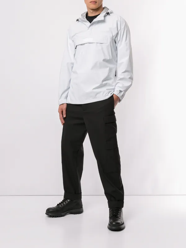 supreme taped seam anorak black