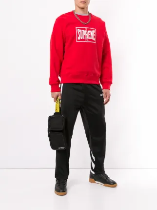 supreme warm up crewneck red