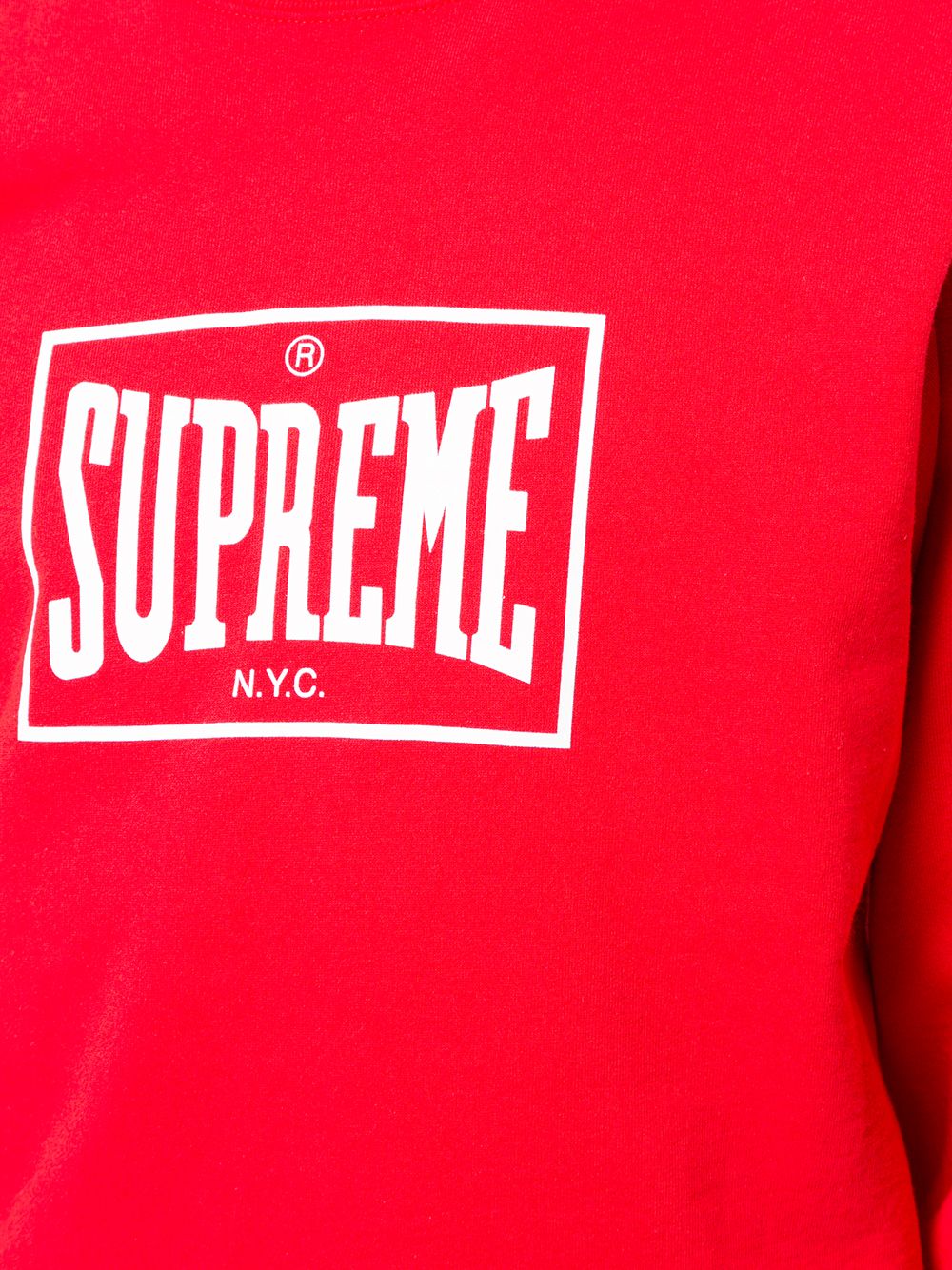 supreme warm up crewneck red