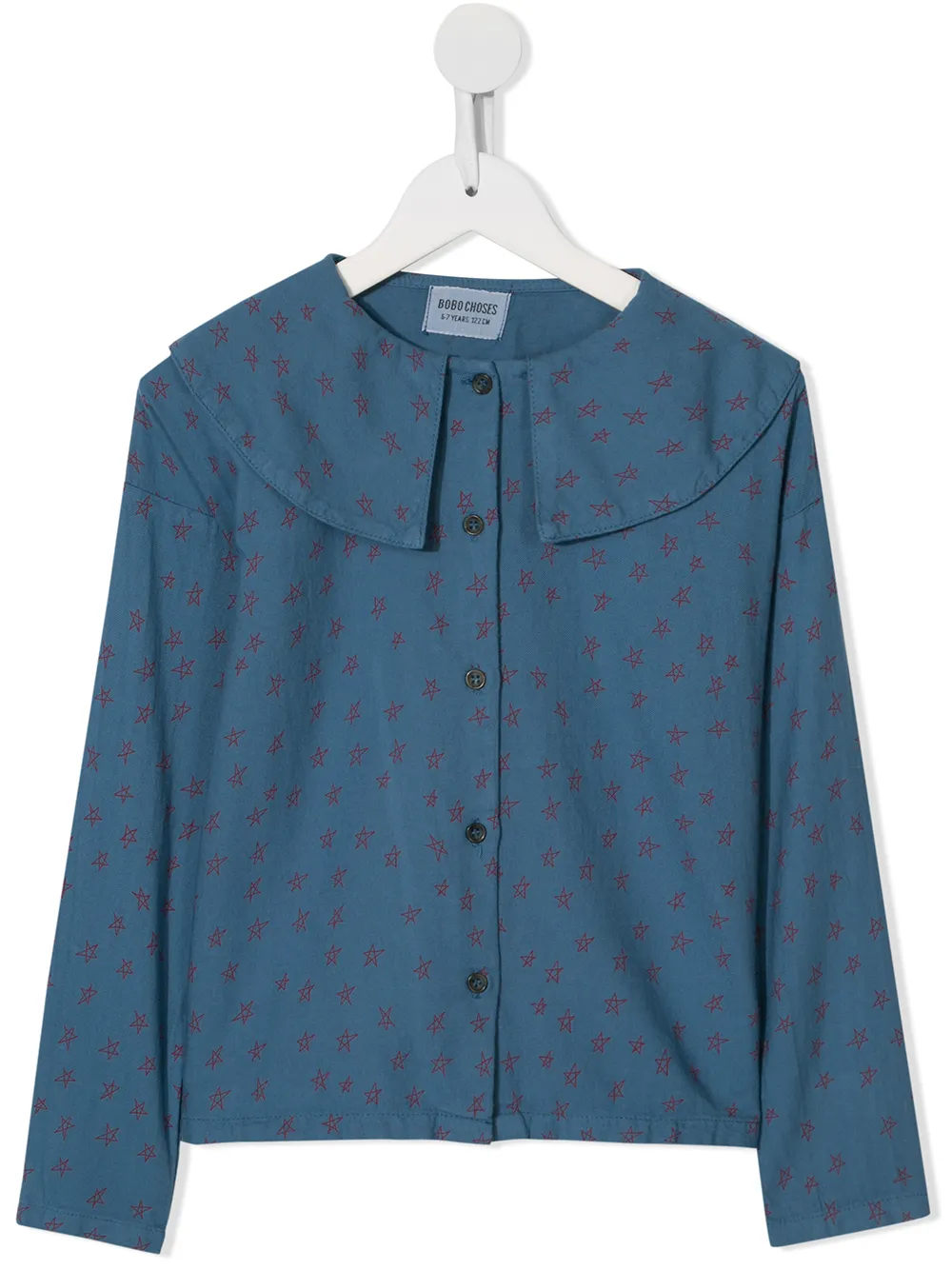 blouse imprimée à col claudine