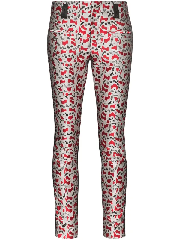 printed skinny trousers