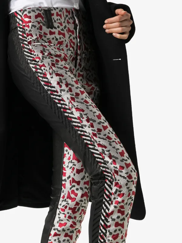printed skinny trousers