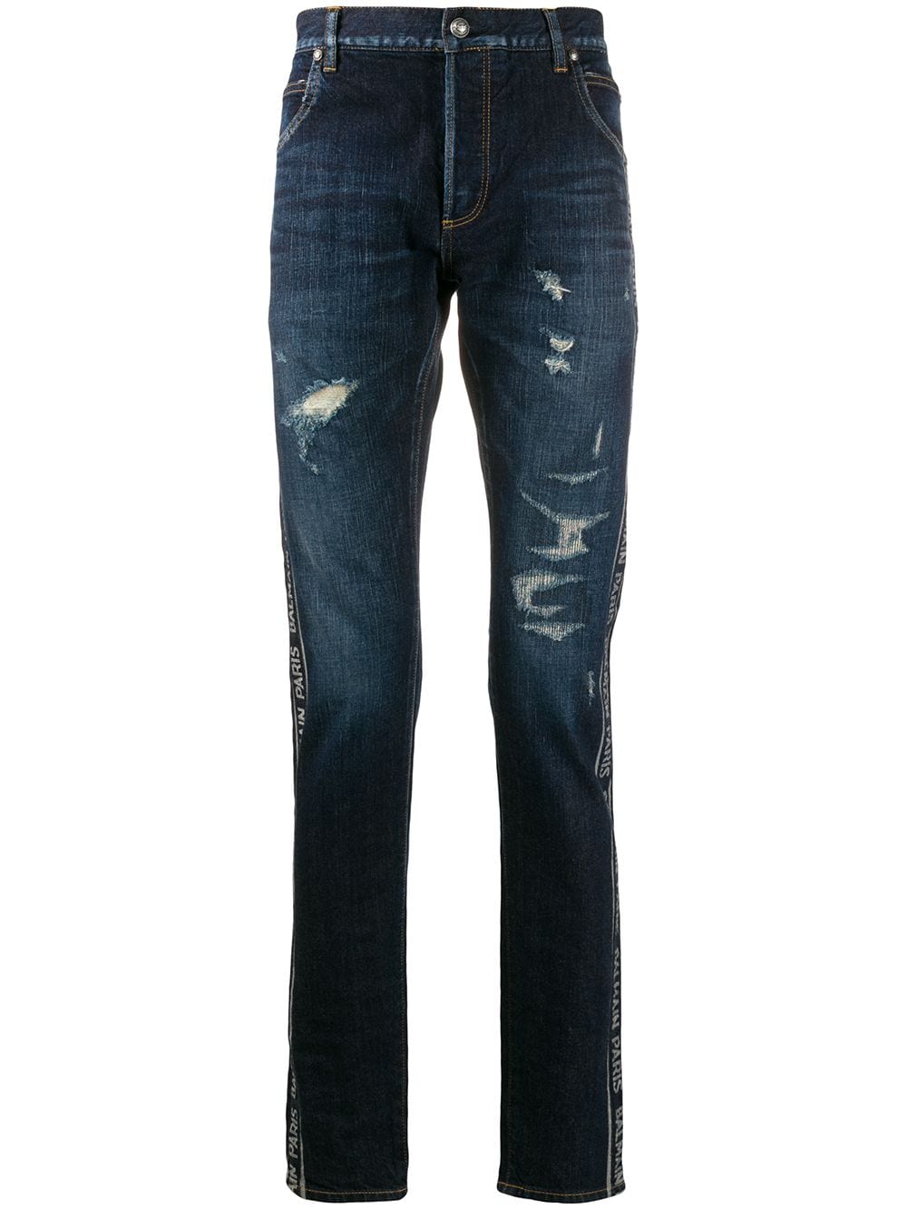 фото Balmain джинсы скинни с логотипом