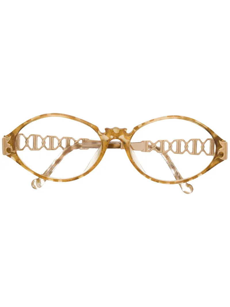 CHRISTIAN LACROIX PRE-OWNED очки в овальной оправе