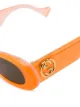 Gucci Eyewear солнцезащитные очки в овальной оправе
