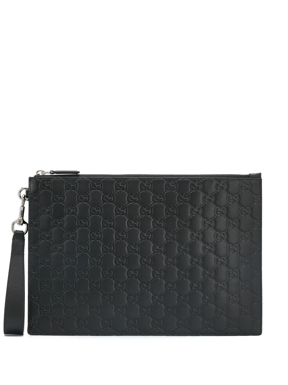 Gucci signature on sale black leather bag