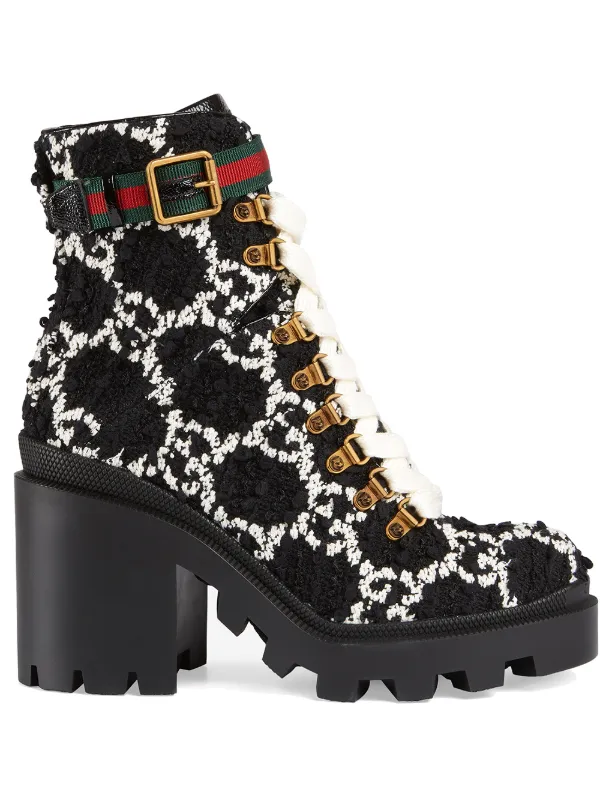 gg tweed ankle boot