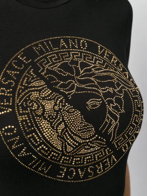 Versace Rhinestone Medusa Logo T-shirt - Farfetch