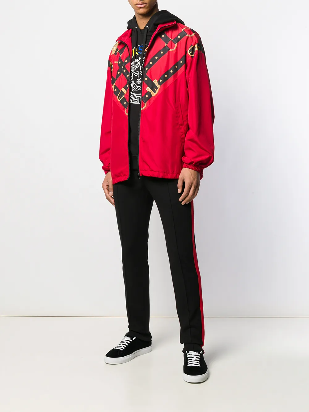 Versace Trainingsbroek met contrasterende boord - Zwart