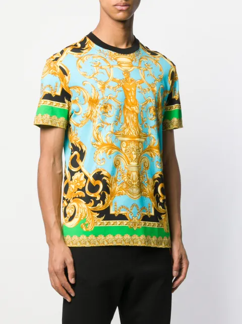 Versace T-shirt Barocco Con Stampa - Farfetch