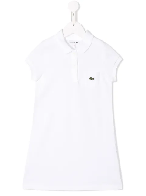 Lacoste Kids embroidered logo polo dress