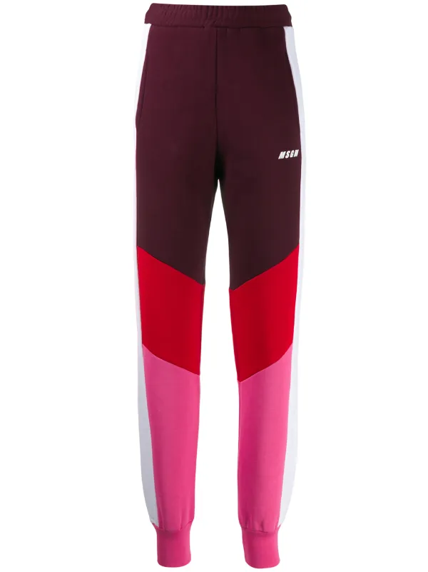 Colour block track pants clearance