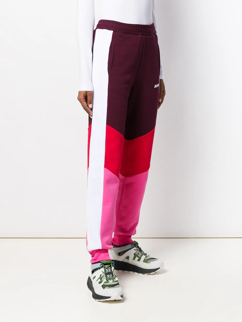 фото Msgm спортивные брюки в стиле колор-блок