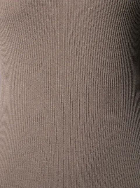 RICK OWENS RICK OWENS LONG SLEEVE RIBBED T-SHIRT - GREY