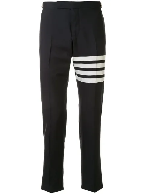 Thom Browne pantalon à détail 4 bandes signature