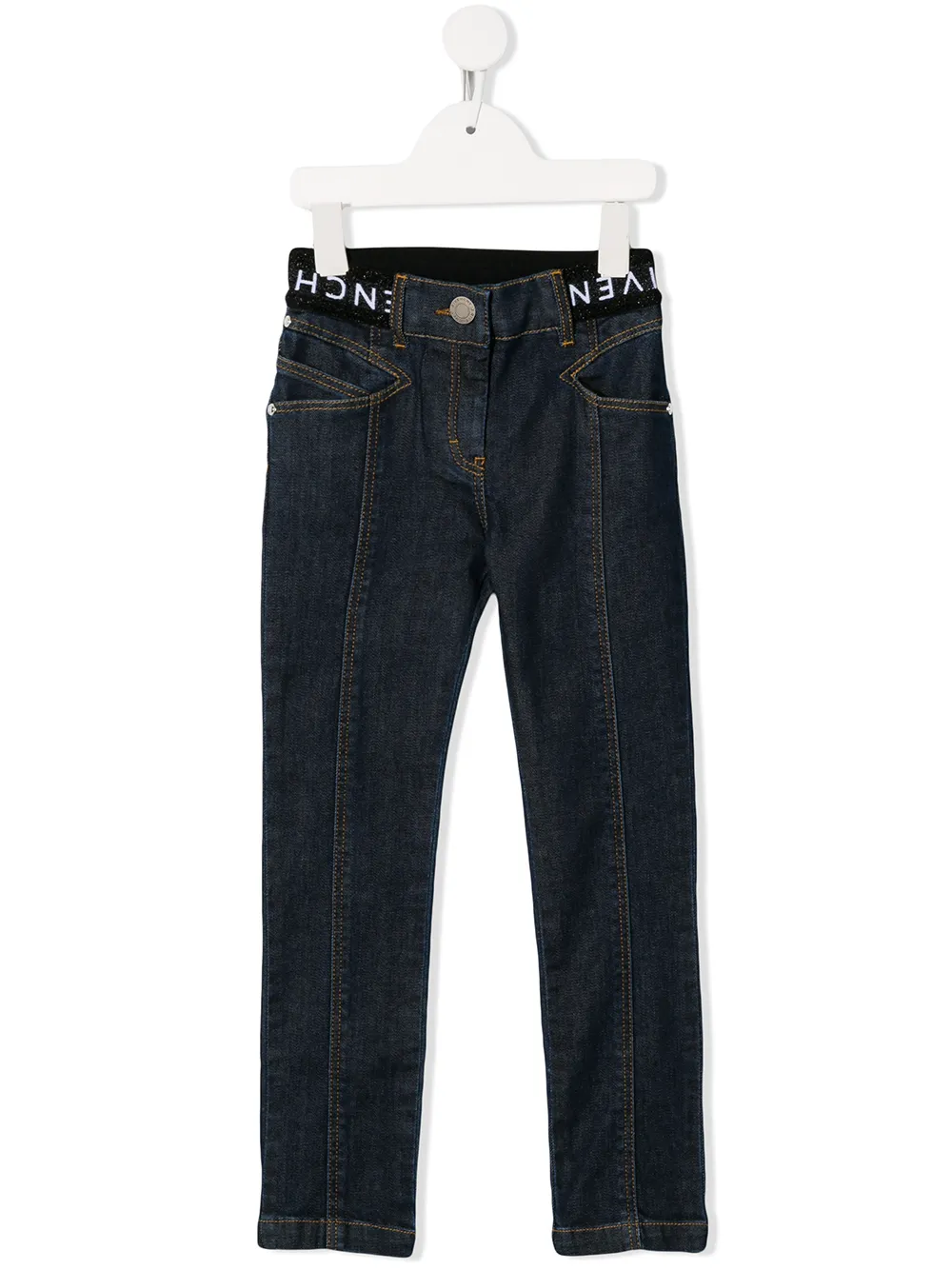 Givenchy Kids logo waistband jeans | Blue | Image 1