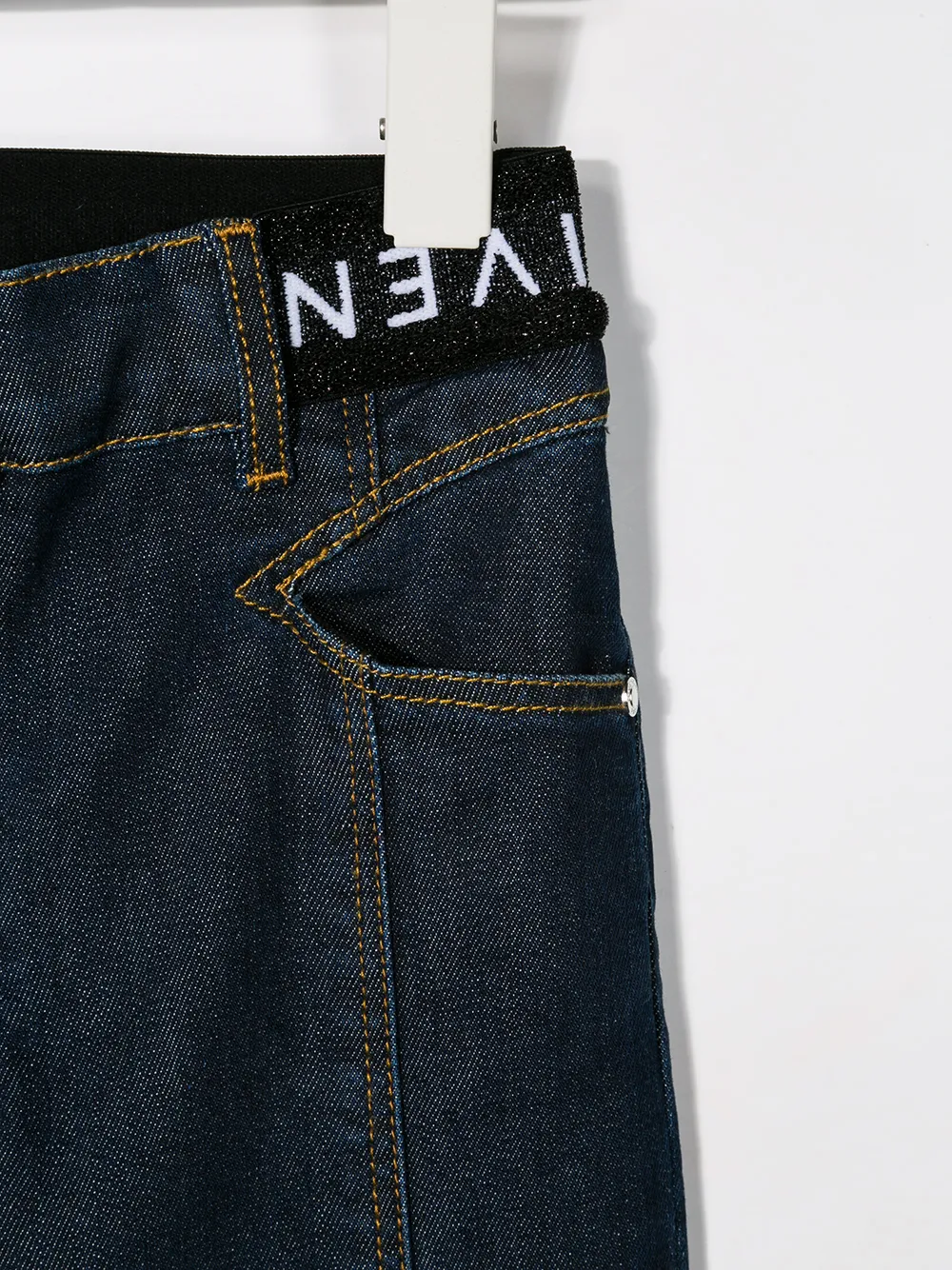 Givenchy Kids Jeans met logo tailleband Blauw