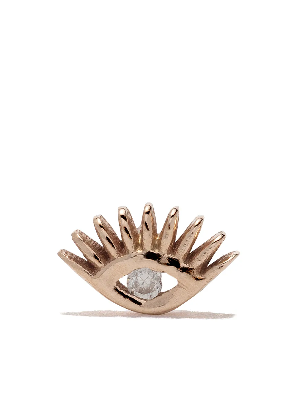 

Kismet By Milka 14kt rose gold Evil eye piercing diamond stud