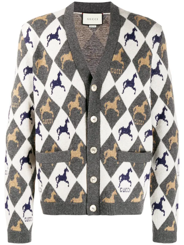 Gucci horse cardigan clearance