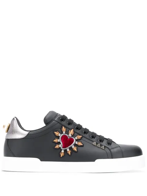 DOLCE & GABBANA PORTOFINO SNEAKERS WITH PATCH