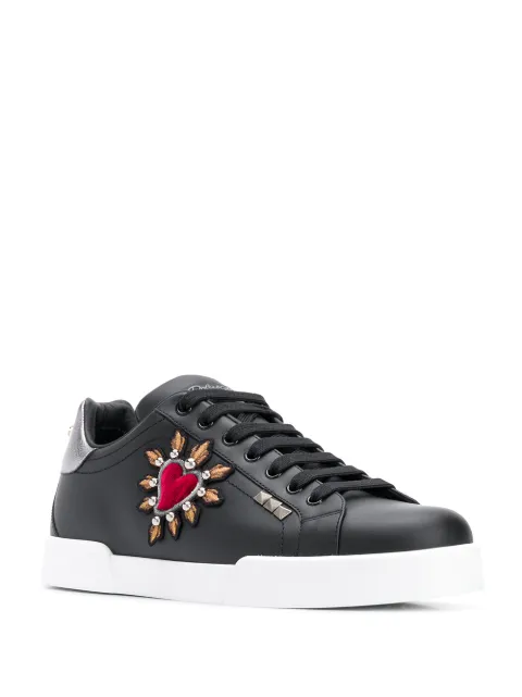 DOLCE & GABBANA PORTOFINO SNEAKERS WITH PATCH