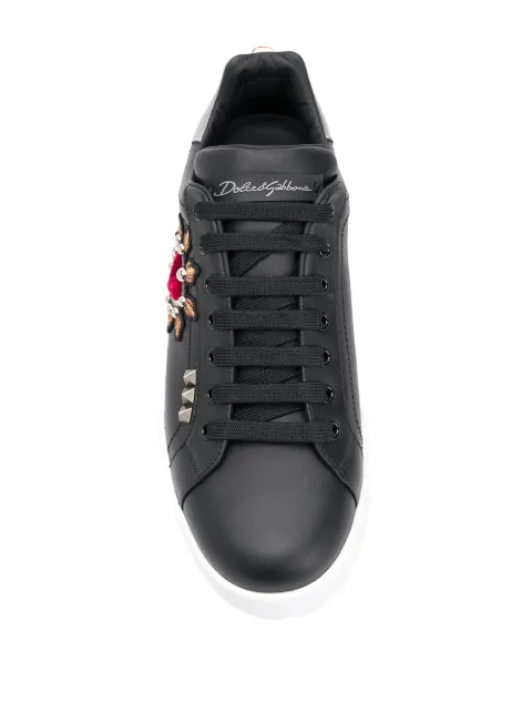 DOLCE & GABBANA PORTOFINO SNEAKERS WITH PATCH