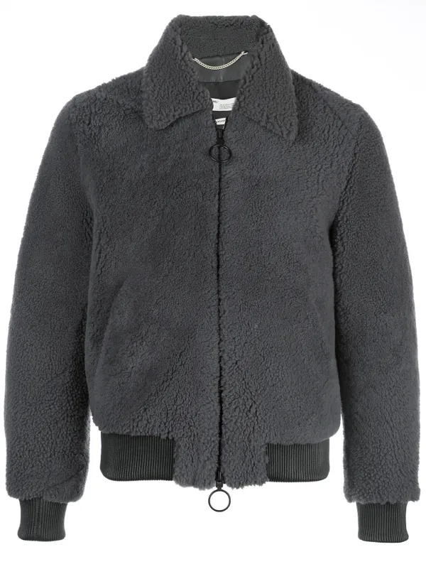 off white teddy jacket