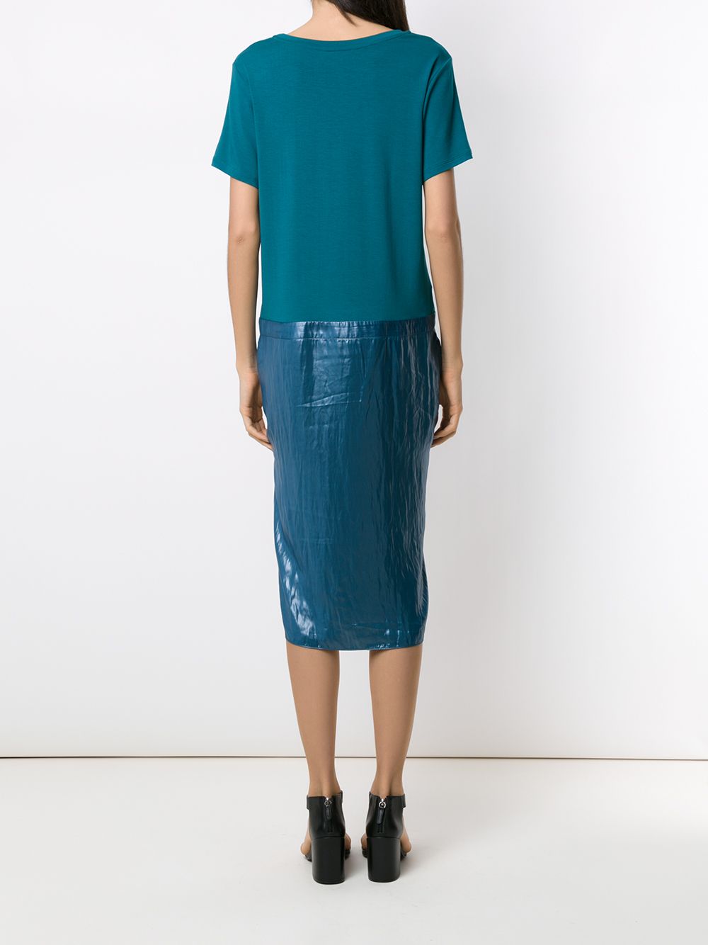 Uma | Raquel Davidowicz Jurk met ruche Blauw
