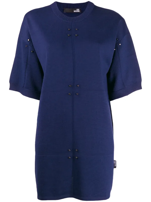 dark blue sweater dress