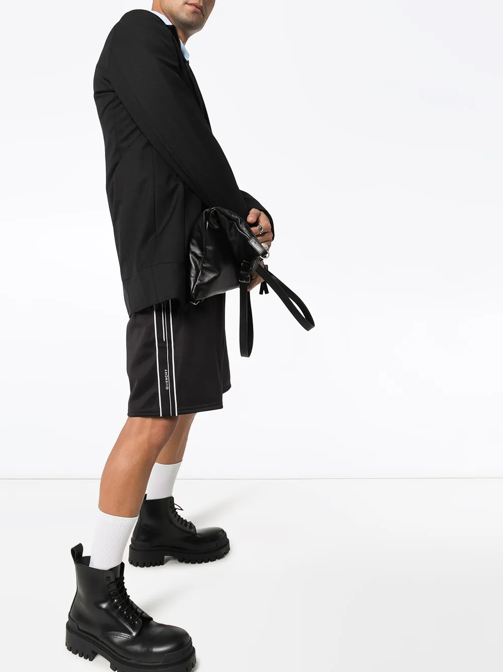 Givenchy Ticker logo stripe track shorts | Track & Running Shorts | Image 2