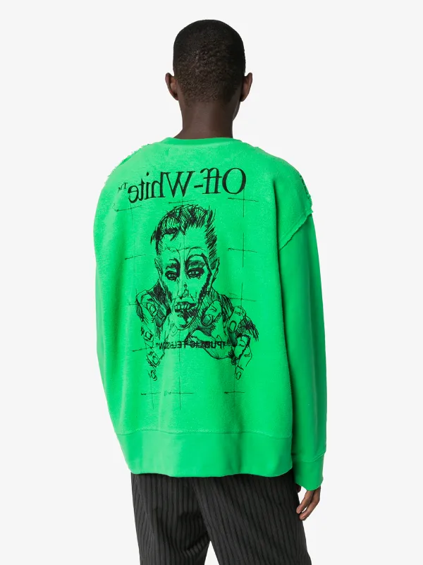 off white public television hoodie