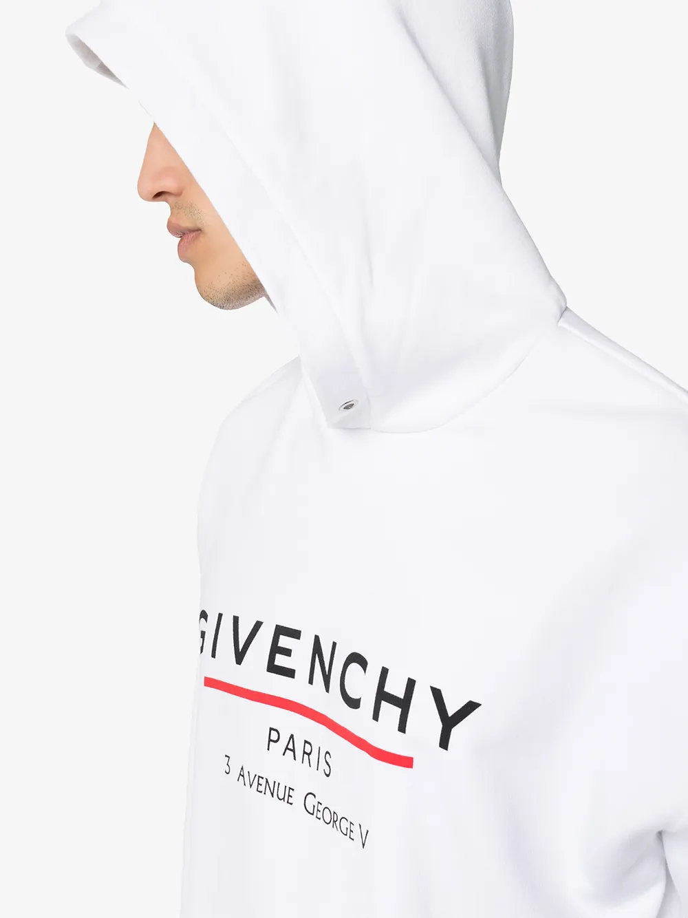 Givenchy logo print Hoodie Farfetch