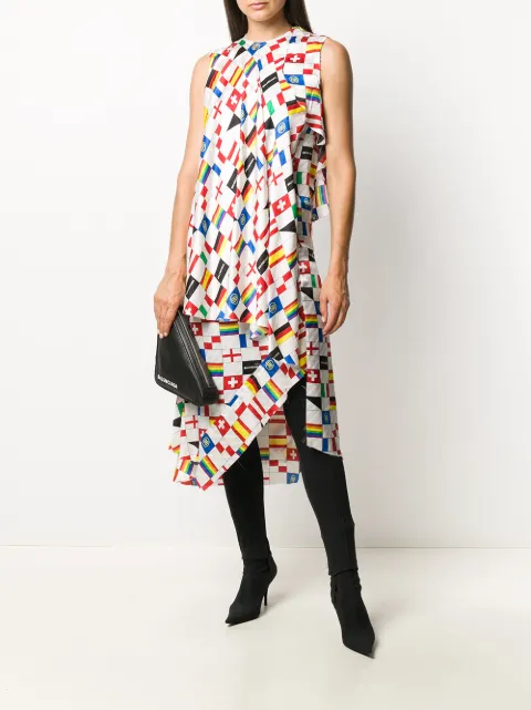 Balenciaga printed silk dress 556356TDL31 - 1